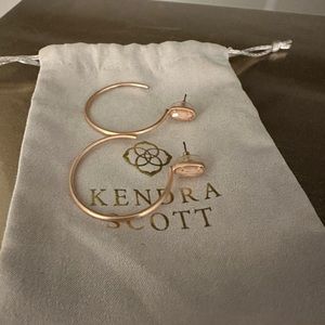 Kendra Scott Pink + Rose Gold Hoops